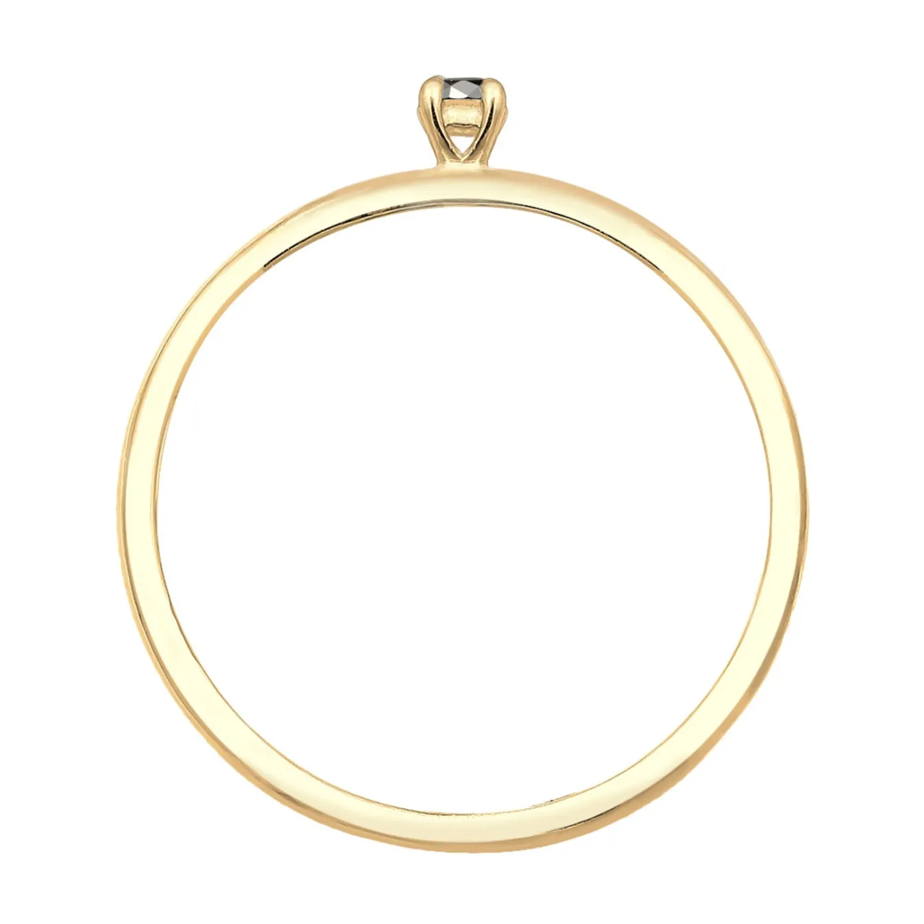 Elli "Solitär-Ring | Diamant (Schwarz, 0.003 ct)< Ringe|Echtgold