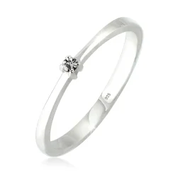 Elli "Solitär-Ring | Kristall ( Grau )< Roségold|Vergoldet