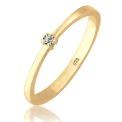 Elli "Solitär-Ring | Kristall ( Grau )< Roségold|Vergoldet