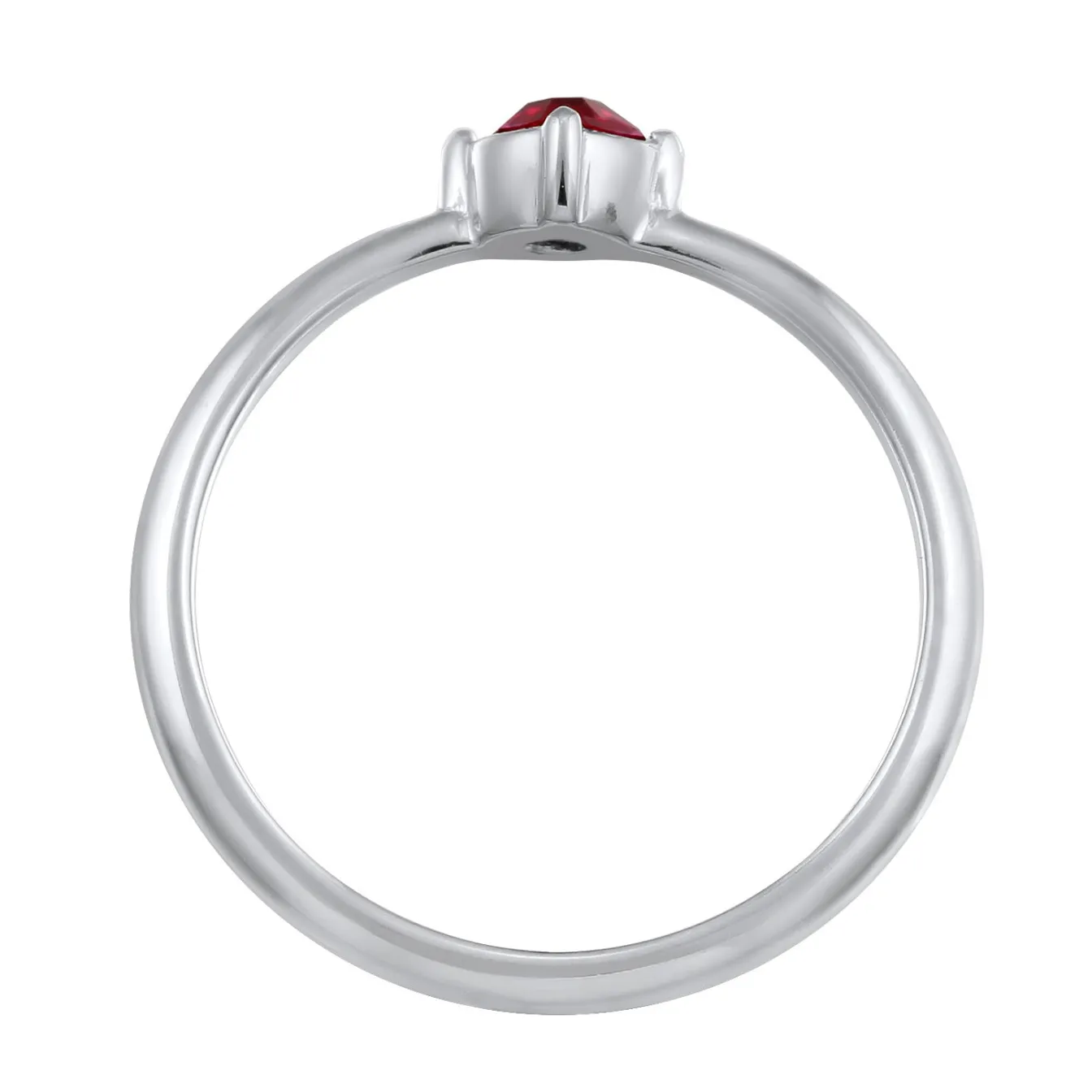 Elli "Solitär-Ring | Kristall (Rot-Rosa)< Vergoldet|Ringe