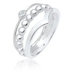 Elli "Solitär-Ring | Kristall (Weiß)< Ringe|Vergoldet
