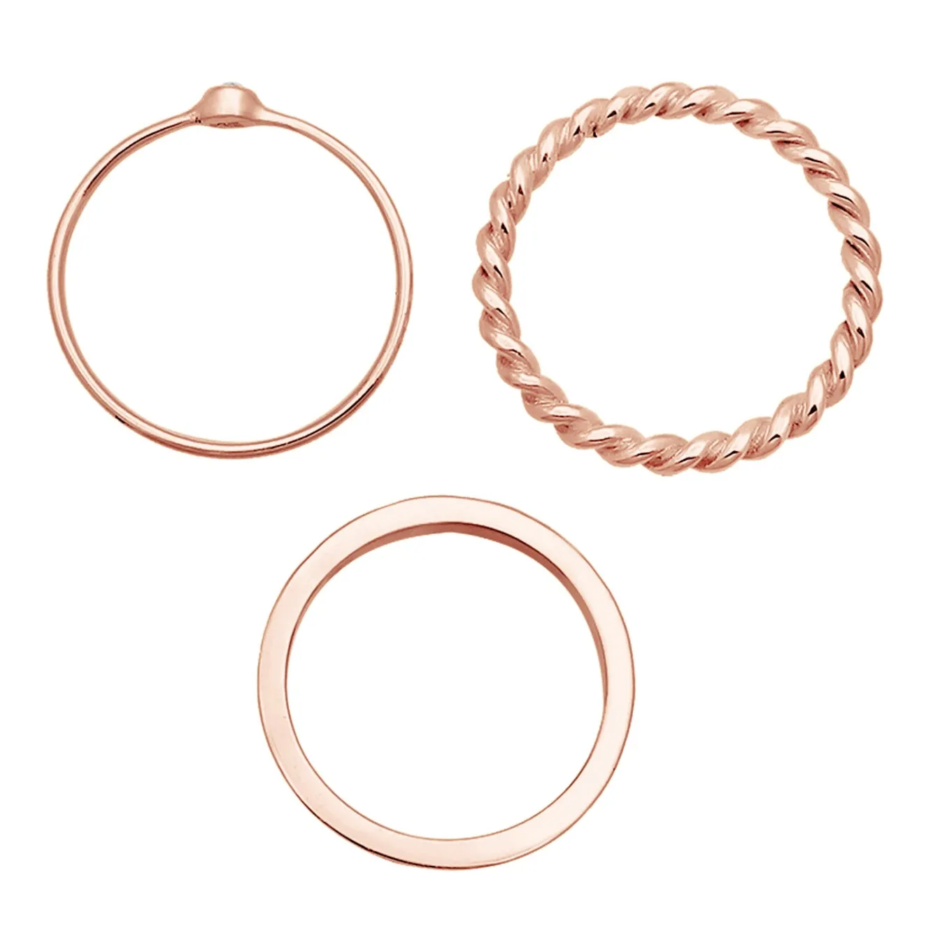 Elli "Solitär-Ring | Kristall (Weiß)< Roségold|Ringe