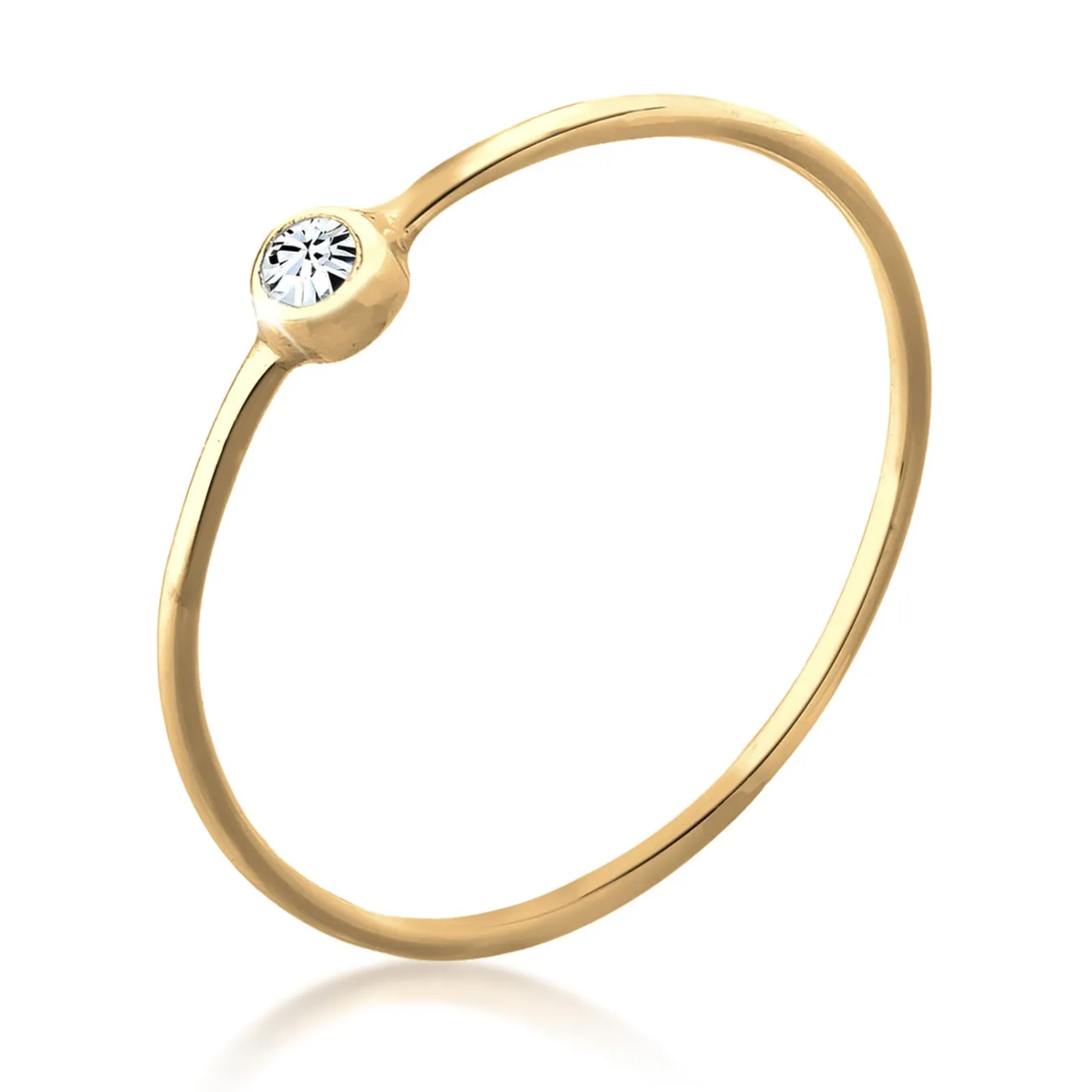 Elli "Solitär-Ring | Kristall (Weiß)< Roségold|Ringe