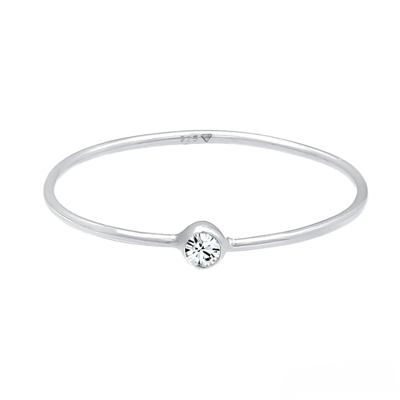 Elli "Solitär-Ring | Kristall (Weiß)< Roségold|Ringe