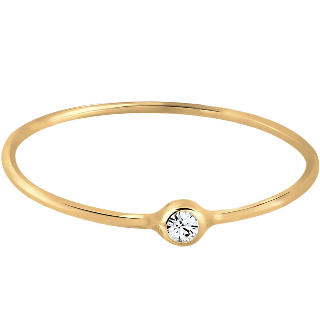 Elli "Solitär-Ring | Kristall (Weiß)< Roségold|Ringe