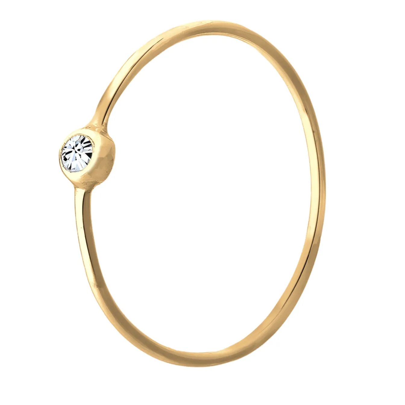 Elli "Solitär-Ring | Kristall (Weiß)< Roségold|Ringe