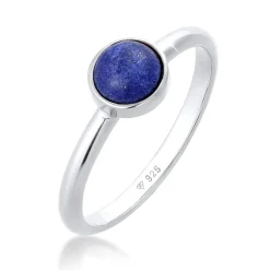 Elli "Solitär-Ring | Lapis Lazuli (Blau)< Ringe|Silber