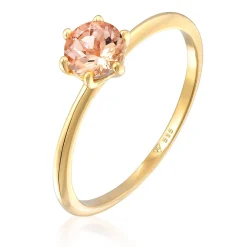 Elli "Solitär-Ring | Morganit (Rosa)< Ringe|Echtgold