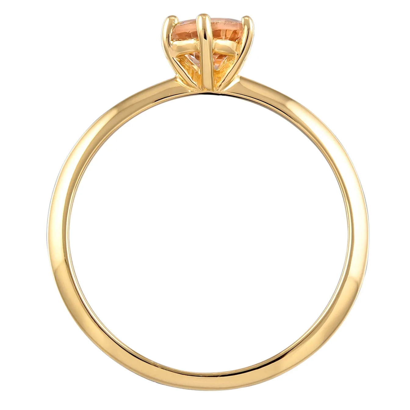 Elli "Solitär-Ring | Morganit (Rosa)< Ringe|Echtgold
