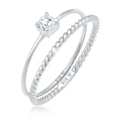 Elli "Solitär-Ring | Zirkonia ( Weiß )< Roségold|Ringe