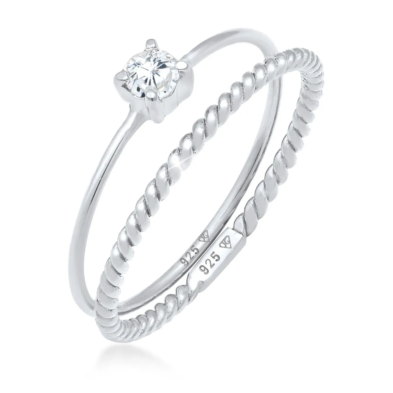 Elli "Solitär-Ring | Zirkonia ( Weiß )< Roségold|Ringe