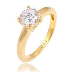 Elli "Solitär-Ring | Zirkonia ( Weiß )< Roségold|Ringe