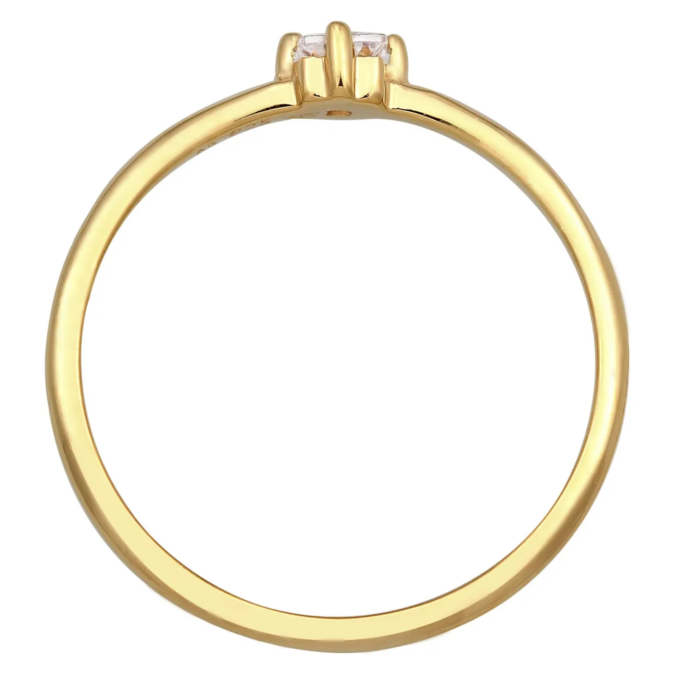 Elli "Solitär-Ring | Zirkonia Kristall (Weiß)< Ringe|Silber