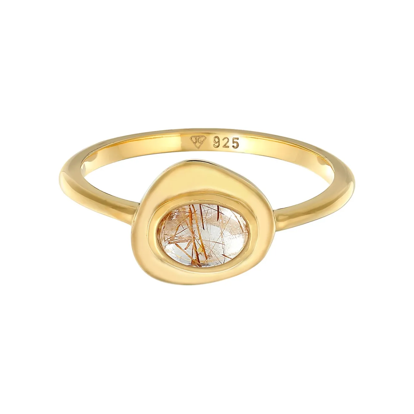 Elli "Solitär-Ring Engelshaar | Quarz ( Weiß )< Ringe|Edelsteine