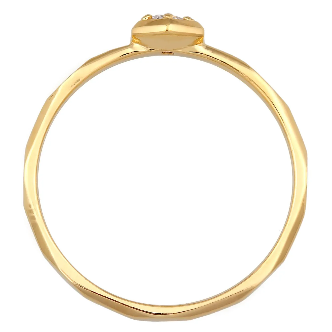 Elli "Solitär-Ring Geo | Zirkonia (Weiß)< Ringe|Silber