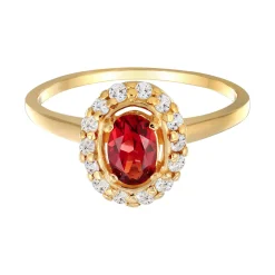 Elli "Solitär-Ring Klassik | Topas, Granat (Rot)< Ringe|Edelsteine