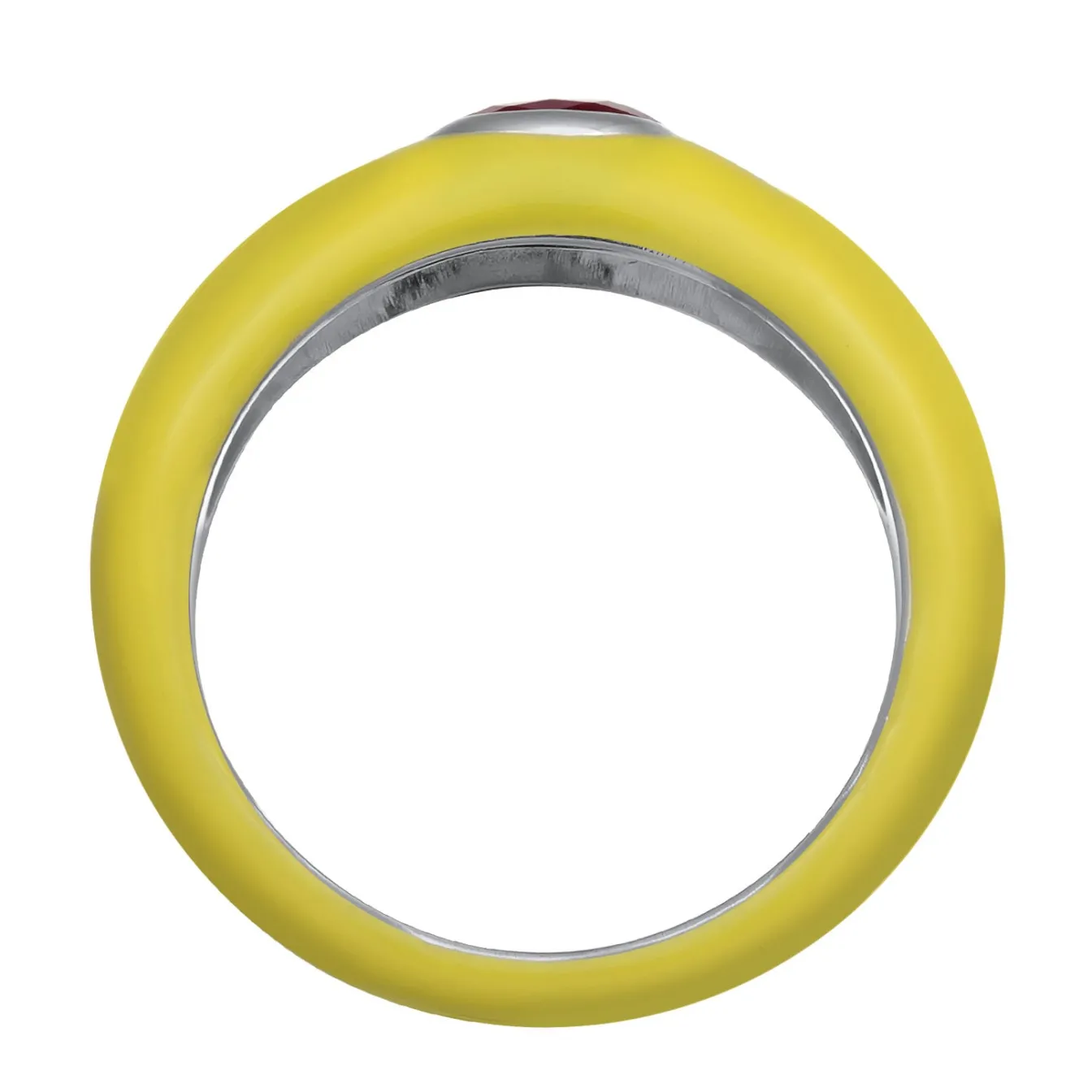 Elli "Solitär-Ring Oval | Emaille, Zirkonia (Grün)< Ringe