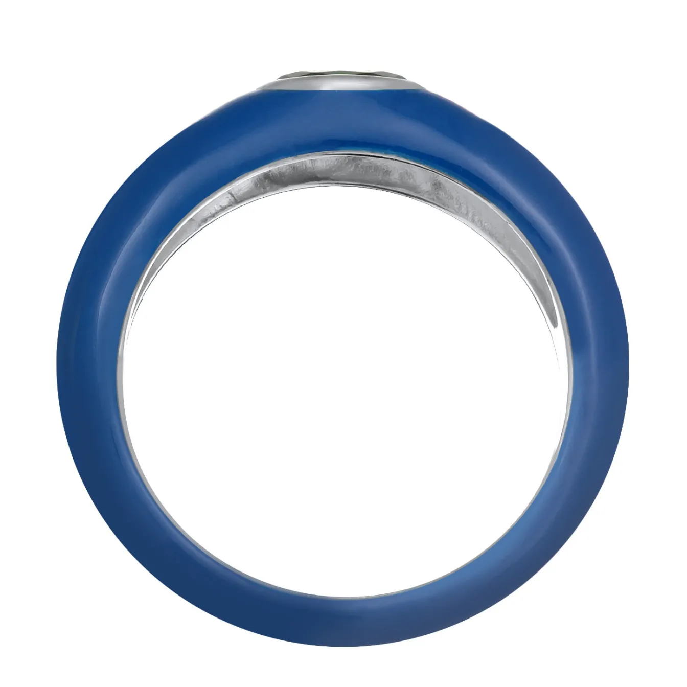 Elli "Solitär-Ring Oval | Emaille, Zirkonia (Grün)< Ringe
