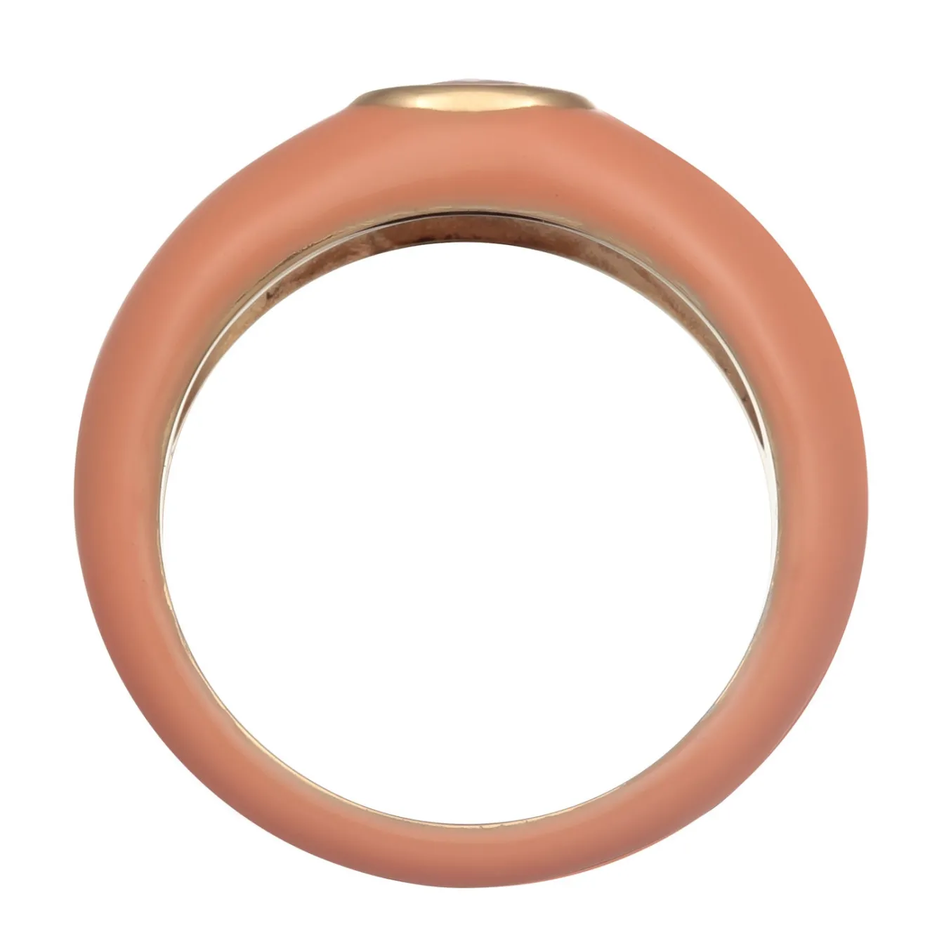 Elli "Solitär-Ring Oval | Emaille, Zirkonia (Grün)< Ringe