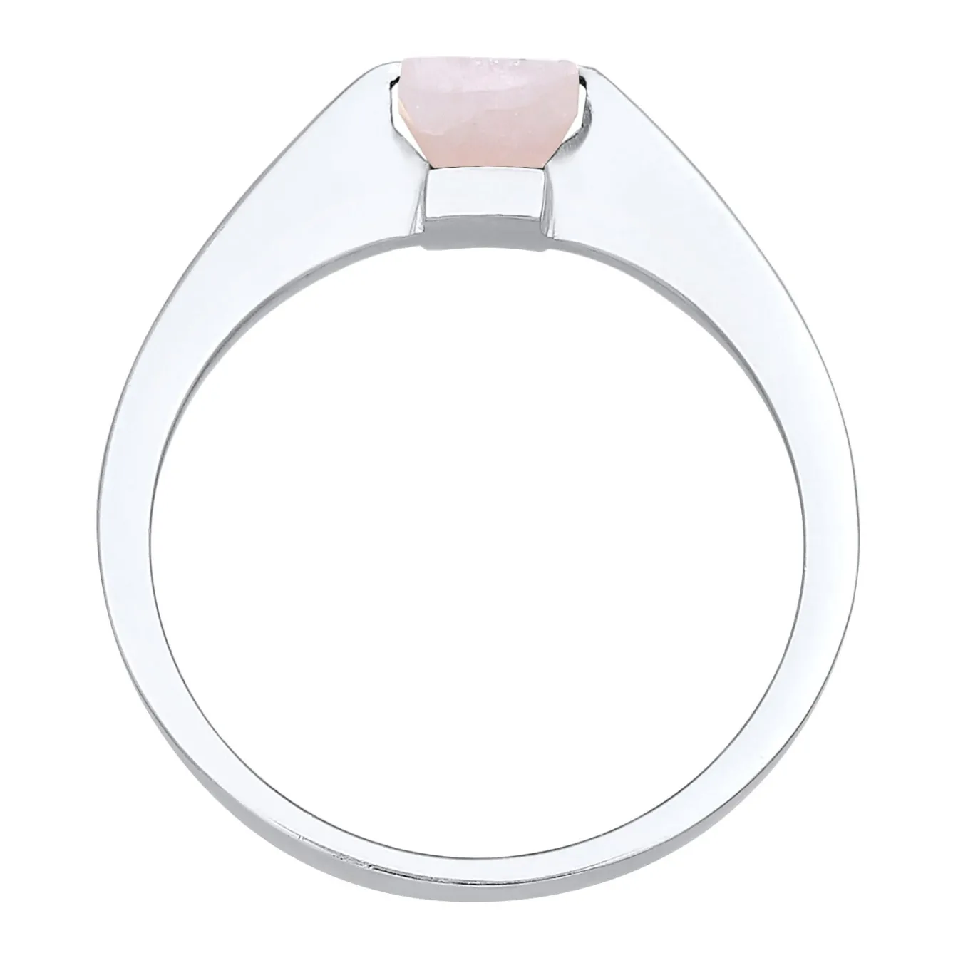 Elli "Solitär-Ring Viereck | Quarz (Rosa)< Ringe|Edelsteine