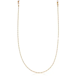 Elli "Sonnenbrillenkette Figaro< Vergoldet|Silber