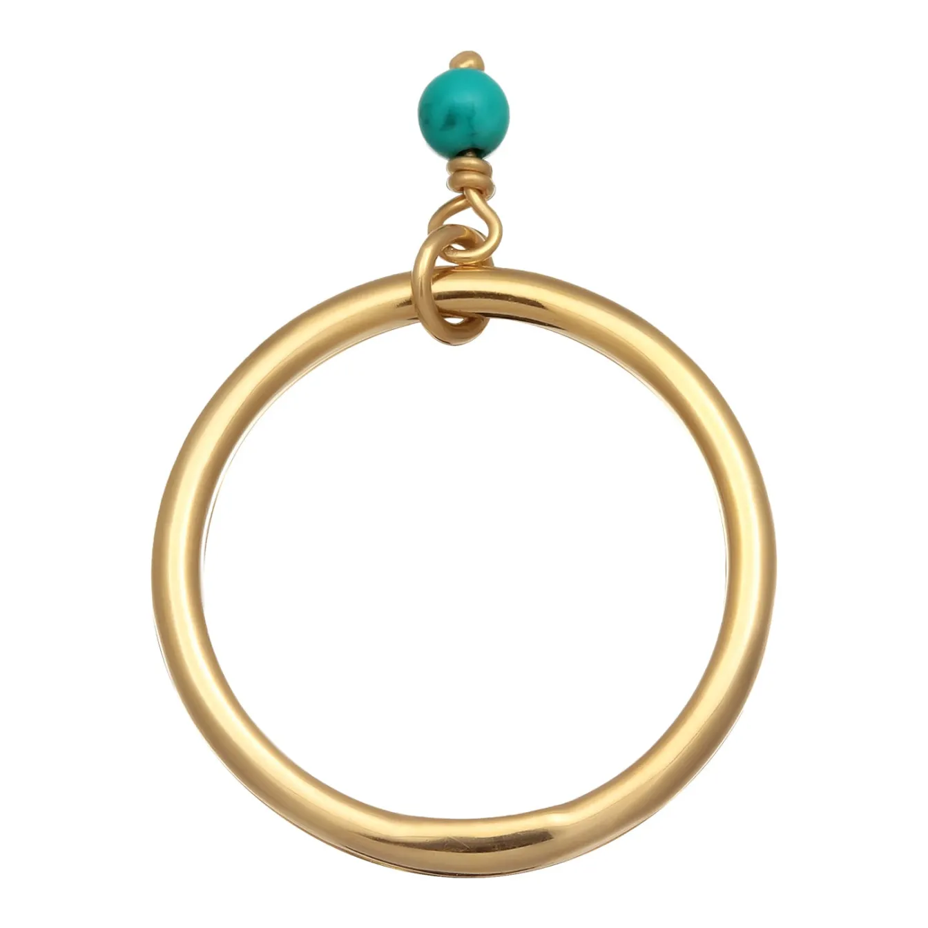 Elli "Stapelring Anhänger Perle | Howlith (Türkis)< Perlen|Ringe
