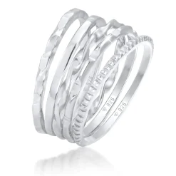Elli "Stapelring 5er Set< Ringe|Vergoldet
