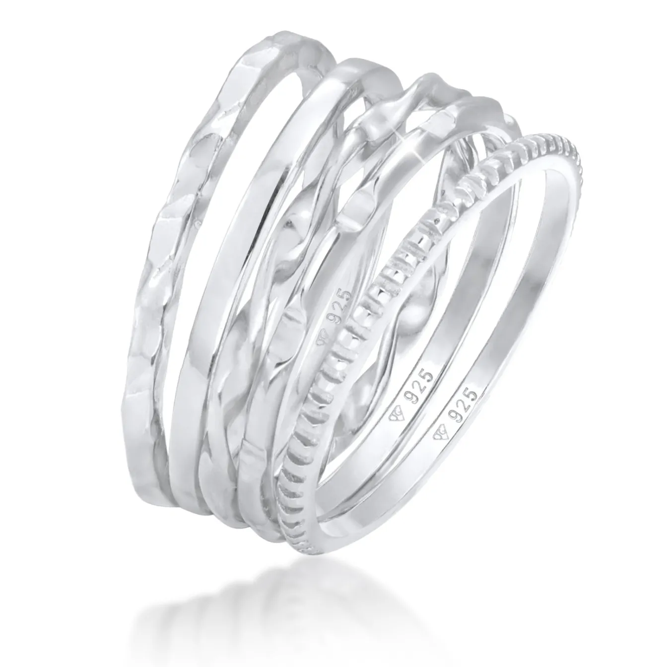 Elli "Stapelring 5er Set< Ringe|Vergoldet