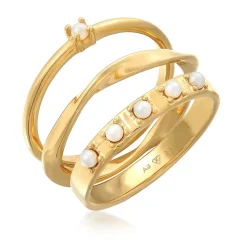 Elli "Stapelring 3er Set Perlen< Letzte Chance|Perlen