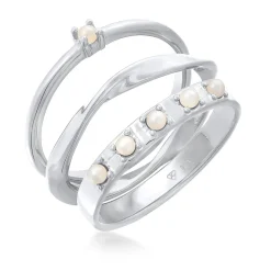 Elli "Stapelring 3er Set Perlen< Letzte Chance|Perlen