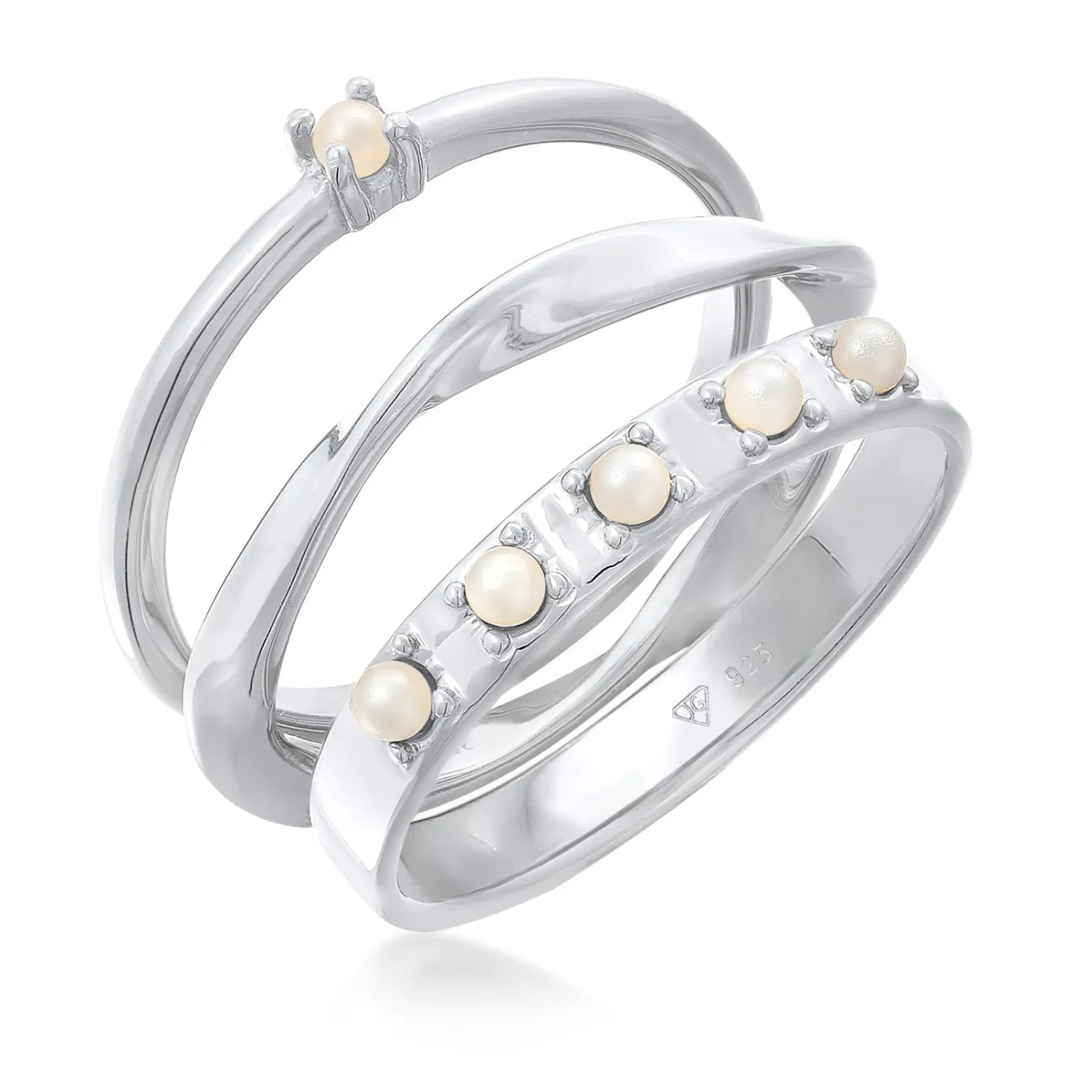 Elli "Stapelring 3er Set Perlen< Letzte Chance|Perlen