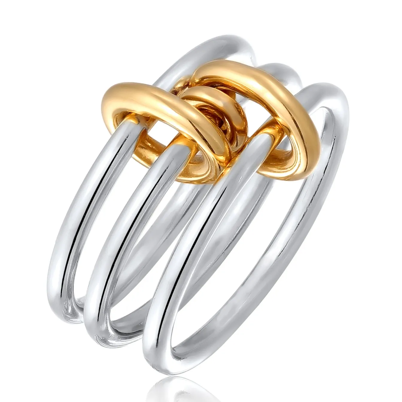 Elli "Stapelring Knoten< Vergoldet|Ringe