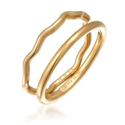 Elli "Stapelring Set Geo< Vergoldet|Ringe