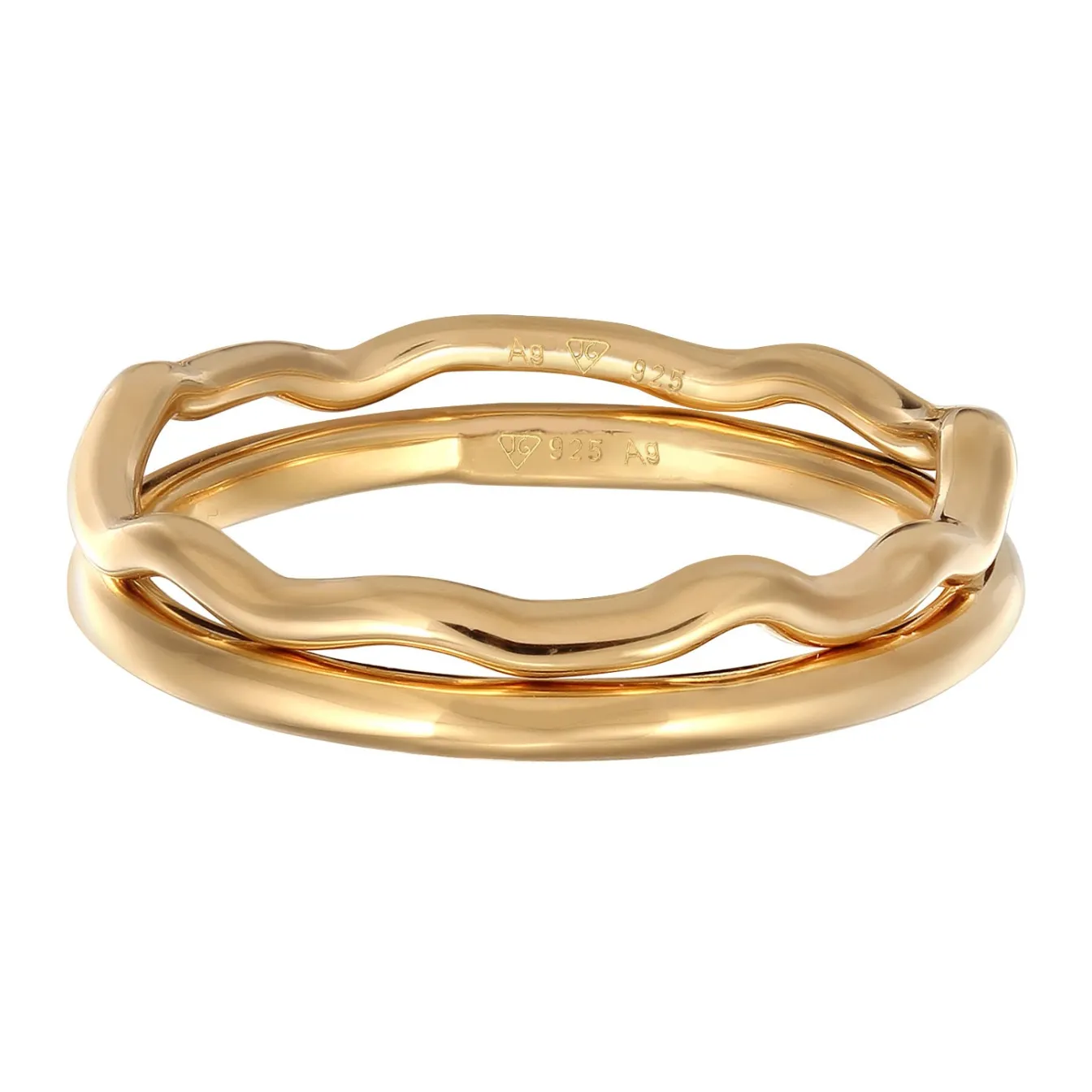 Elli "Stapelring Set Geo< Vergoldet|Ringe