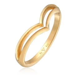 Elli "Stapelring V-Form< Ringe|Silber