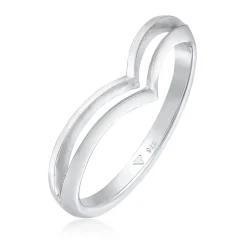 Elli "Stapelring V-Form< Ringe|Silber