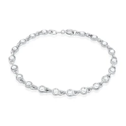 Elli "Tennisarmband Klassisch | Kristalle (Weiß)< Armbänder|Silber