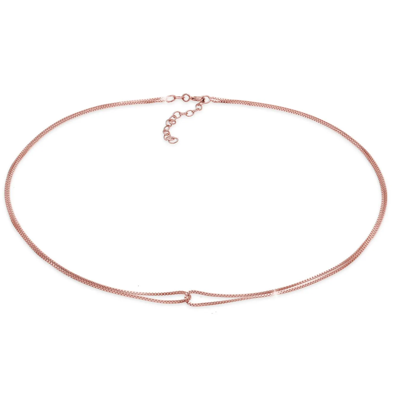 Elli "Venezianer-Choker Verschlungen< Roségold|Halsketten