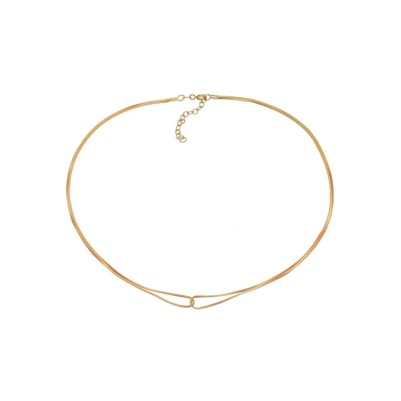 Elli "Venezianer-Choker Verschlungen< Roségold|Halsketten