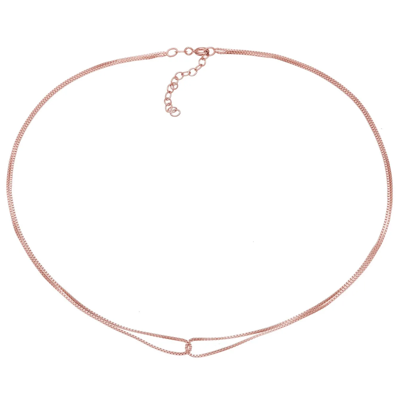 Elli "Venezianer-Choker Verschlungen< Roségold|Halsketten