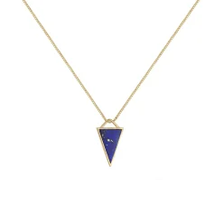 Elli "Venezianer-Halskette Dreieck | Lapis Lazuli (Blau)< Halsketten|Vergoldet