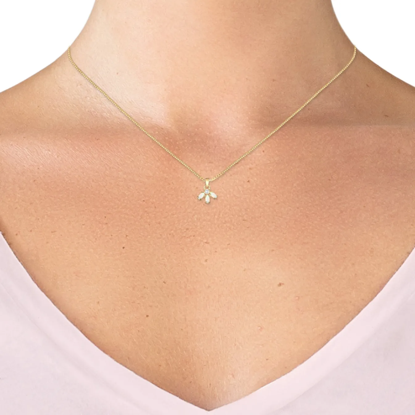 Elli "Venezianer-Schmuckset | Opal ( Weiß )< Schmucksets|Schmucksets