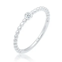 Elli "Verlobungsring | Diamant ( Weiß, 0,03 ct )< Ringe|Silber