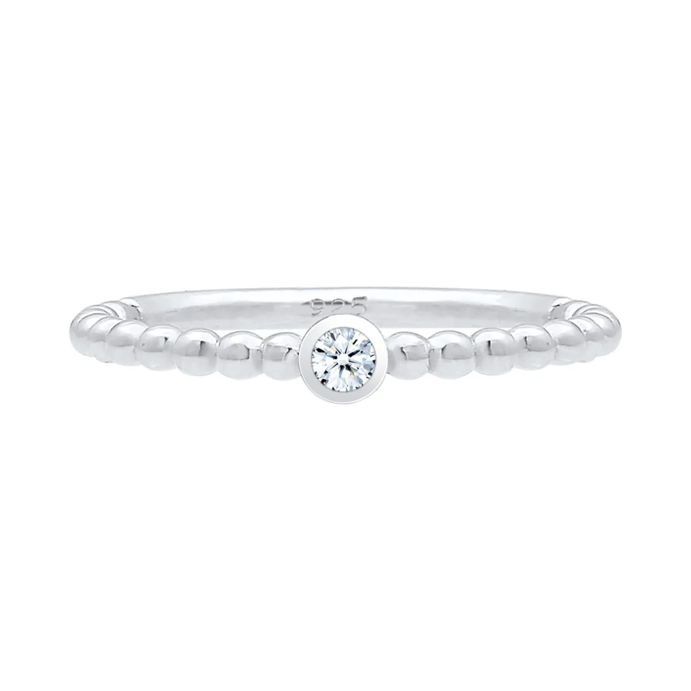 Elli "Verlobungsring | Diamant ( Weiß, 0,03 ct )< Ringe|Silber