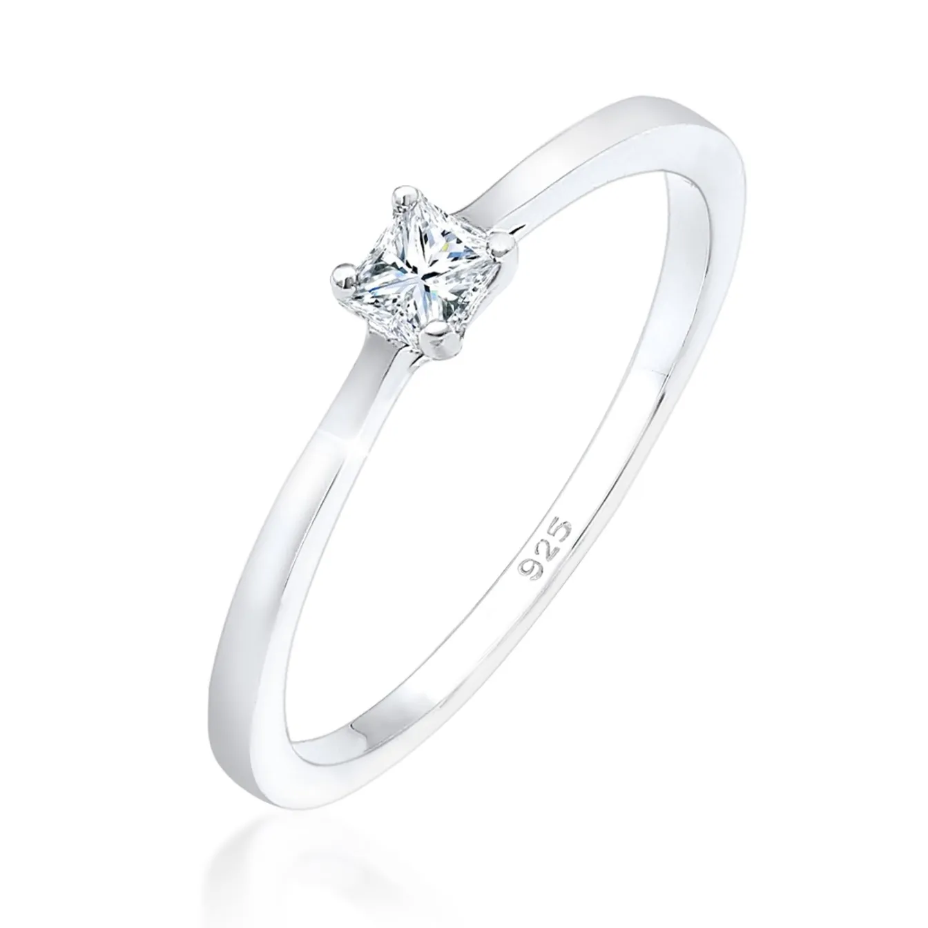 Elli "Verlobungsring | Diamant ( Weiß, 0,1 ct )< Ringe|Silber