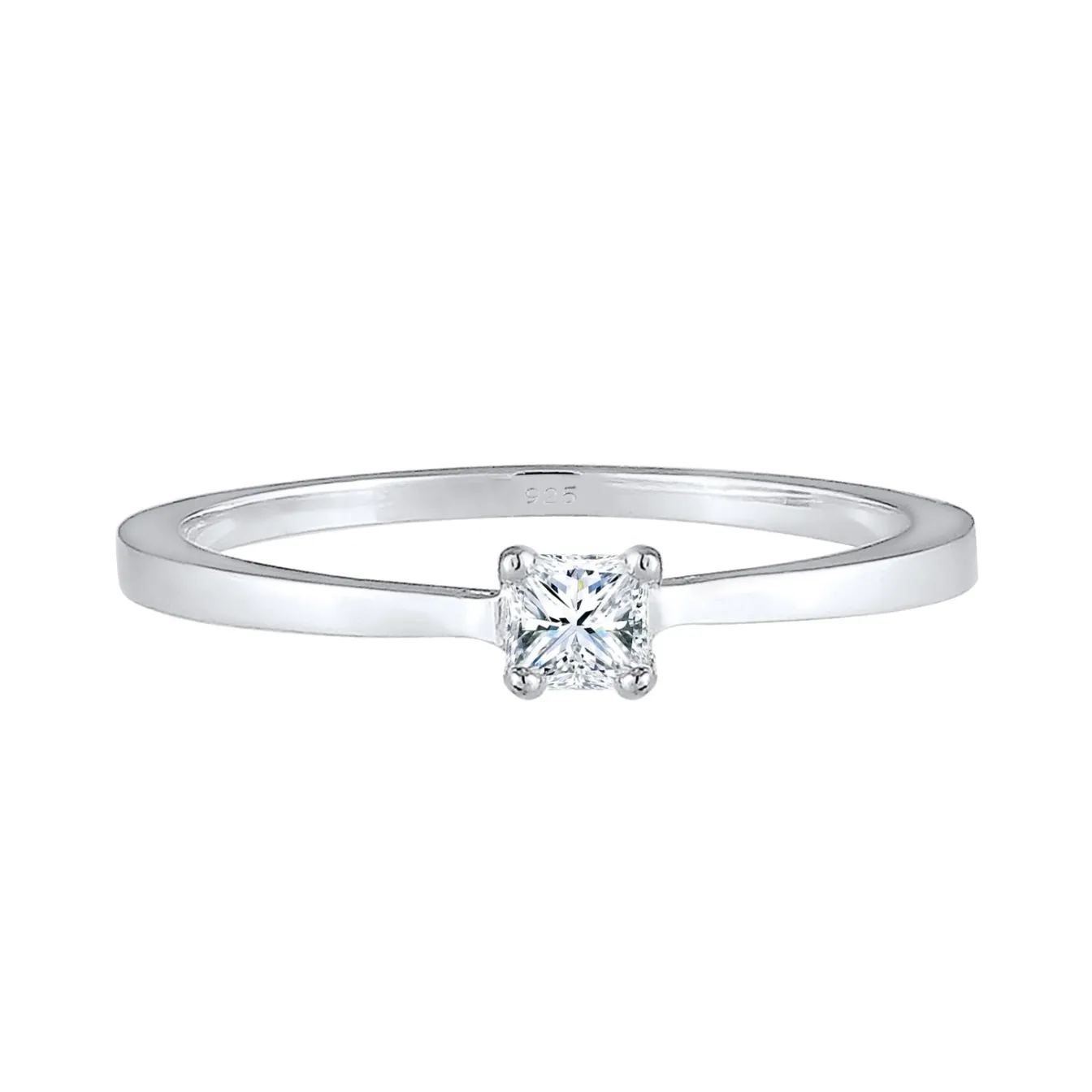 Elli "Verlobungsring | Diamant ( Weiß, 0,1 ct )< Ringe|Silber