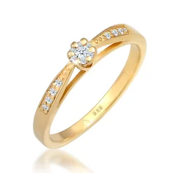 Elli "Verlobungsring | Diamant ( Weiß, 0,085 ct )< Ringe|Echtgold