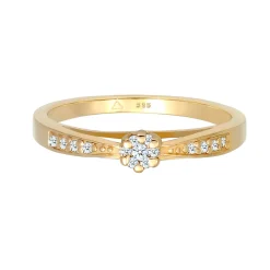 Elli "Verlobungsring | Diamant ( Weiß, 0,085 ct )< Ringe|Echtgold