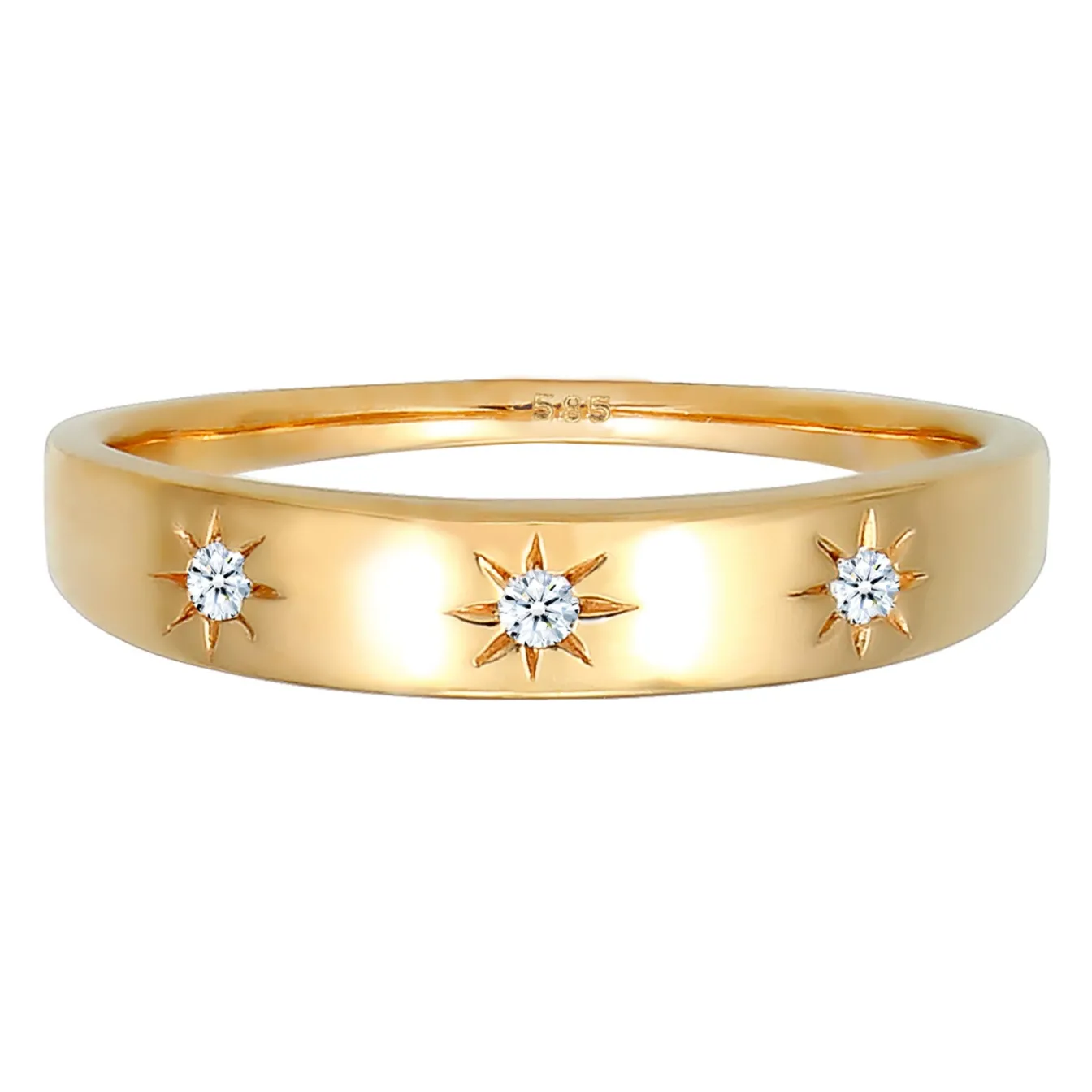 Elli "Verlobungsring | Diamant ( Weiß, 0,045 ct )< Ringe|Echtgold