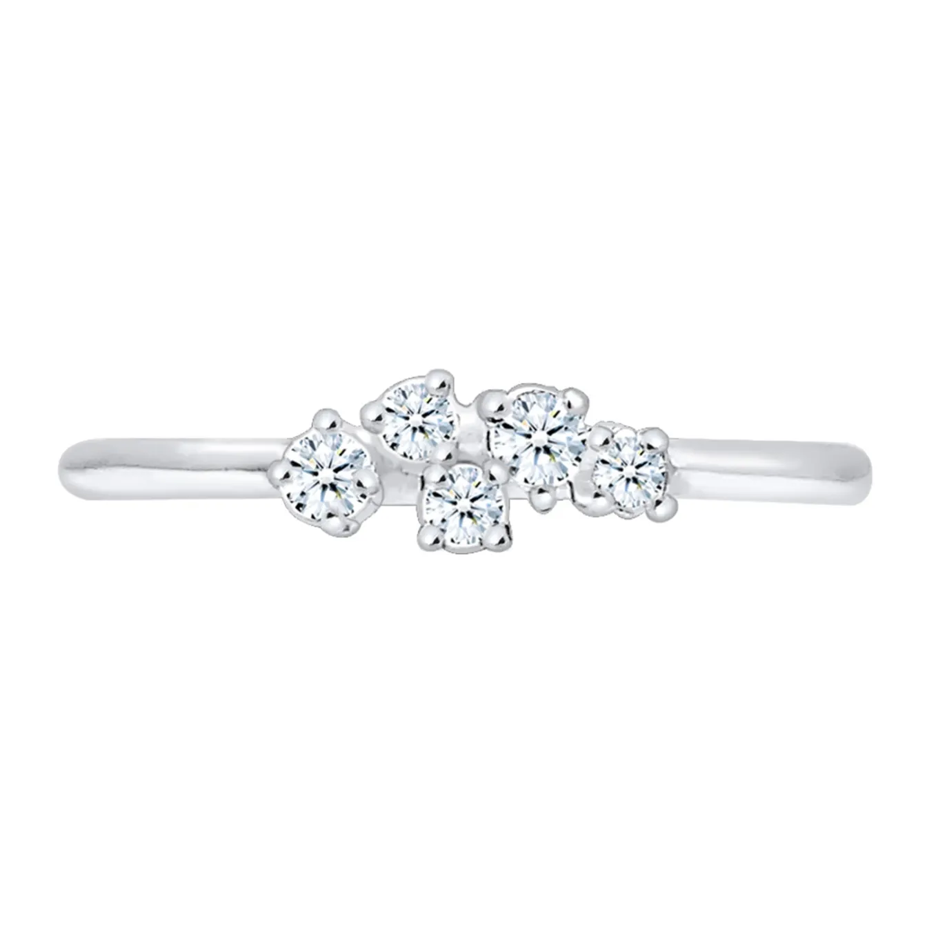 Elli "Verlobungsring | Diamant ( Weiß, 0,105 ct )< Ringe|Silber